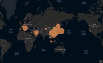 mappa della diffusione del virus